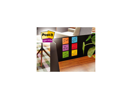 Post-it Bloc-notes super sticky notes, 76x76 mm, ultrajaune