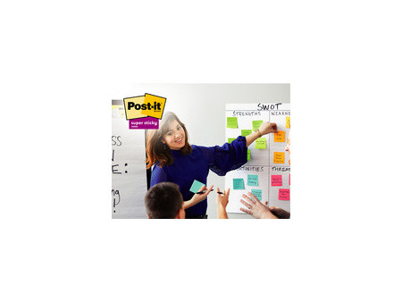 Post-it Bloc-notes super sticky notes, 76x76 mm, ultrajaune