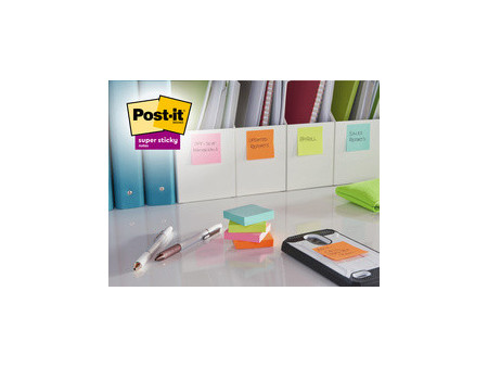Post-it Bloc-notes super sticky notes, 47,6 x 47,6 mm, 18+6