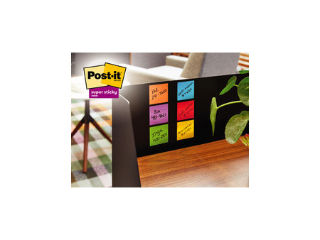 Post-it Bloc-notes super sticky notes, 47,6 x 47,6 mm, 18+6
