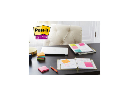 Post-it Bloc-notes super sticky notes, 47,6 x 47,6 mm, 18+6