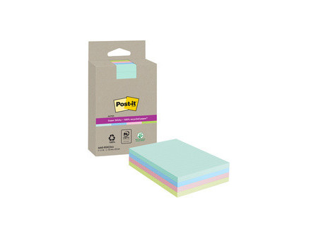 Post-it Bloc-notes super sticky Recycling notes, ligné