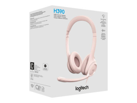 LOGI H390 USB Computer Headset - ROSE
