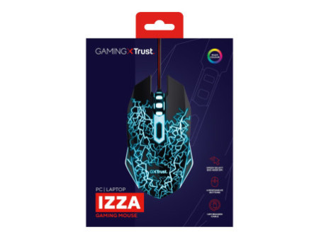 TRUST Souris gaming filaire IZZA rétroéc