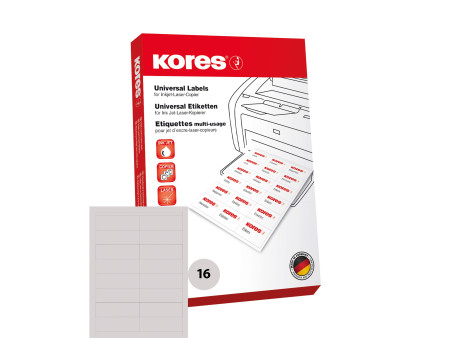 Kores Étiquette universelle, 105 x 35 mm, blanc
