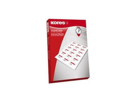 Kores Étiquette universelle, 105 x 37 mm, blanc