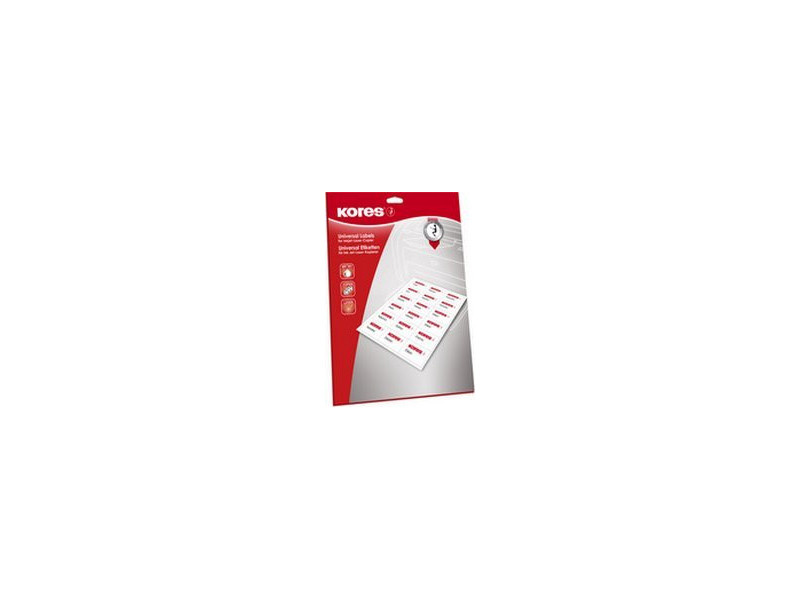 Kores Etiquette universelle, 63,5 x 33,9 mm, blanc