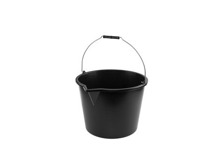 Bradas Seau avec bec verseur, 20 litres, PP, noir