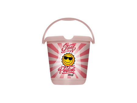 keeeper Seau à motif 'ilvie emoji best day', rond, 10 litres