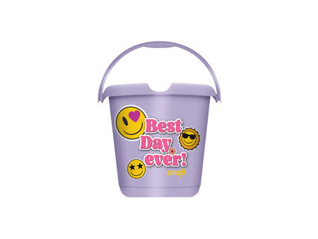 keeeper Seau à motif 'ilvie emoji best day', rond, 10 litres