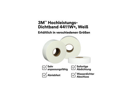 3M Ruban d'étanchéité haute performance 4411W+, 50 mm x 33 m