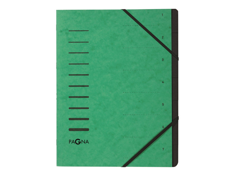 PAGNA Trieur 'Sorting File', 7 compartiments, vert