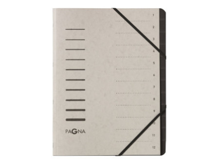 PAGNA Trieur 'Sorting File', 12 compartiments, gris clair
