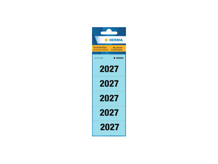 HERMA Étiquette pour classeur '2027', 60 x 26 mm, bleu