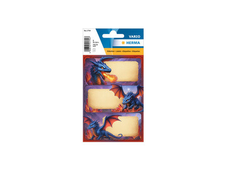 HERMA Étiquettes pour livres VARIO 'Dragons', 76 x 35 mm