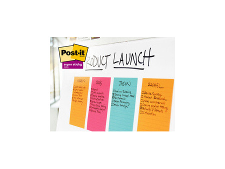 Post-it Bloc-notes super sticky notes, 101 x 152 mm, ligné