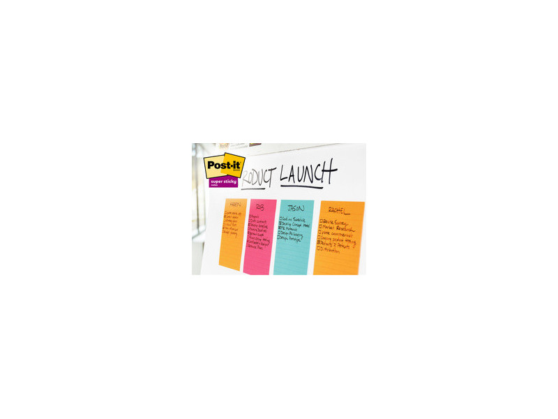 Post-it Bloc-notes super sticky notes, 101 x 152 mm, ligné