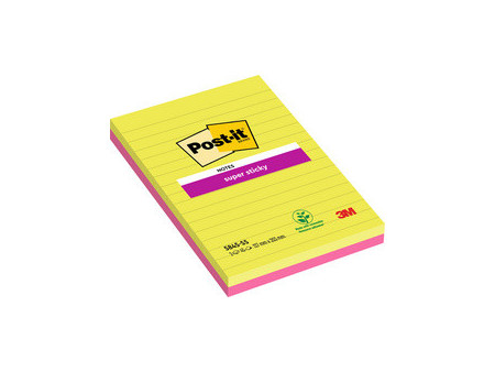 Post-it Bloc-notes super sticky notes, 101 x 152 mm, ligné
