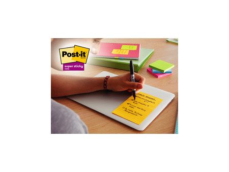 Post-it Bloc-notes super sticky notes, 101 x 152 mm, ligné