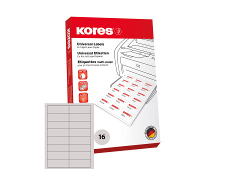 Kores Etiquette universelle, détachable, 105 x 37 mm,