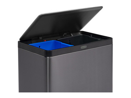 Rubbermaid Collecteur à pédale Elite Dual Stream, 60 litres