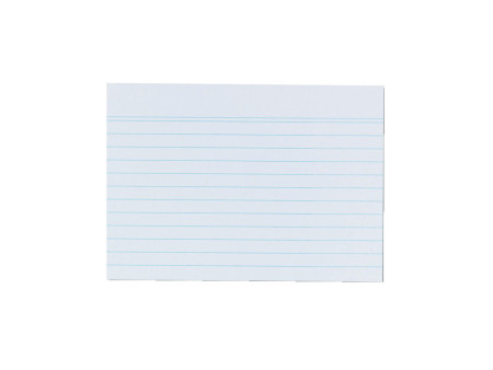 herlitz Fiches bristol, A6, ligné, blanc