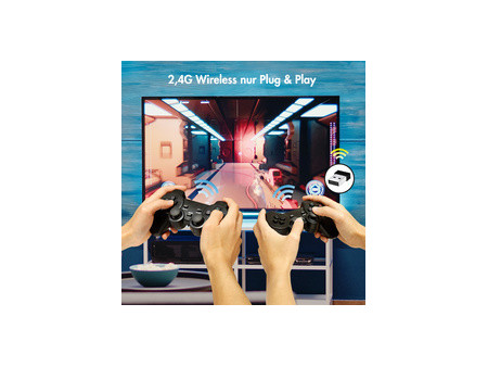 LogiLink Manette de jeu sans fil, 2,4 GHz, noir