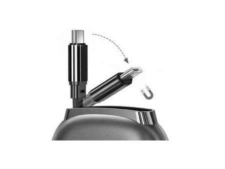 LogiLink Câble USB 2.0, USB-C - USB-C, rétractable, blanc