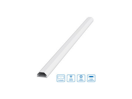 LogiLink Goulotte à câbles, en aluminium, 1.100 mm, blanc