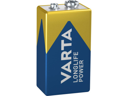 VARTA Pile alcaline Longlife Power, E-Bloc (9V/6LR61)