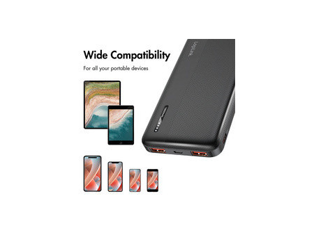 LogiLink Powerbank, 10.000 mAh, 2x USB-A, 2x USB-C, noir