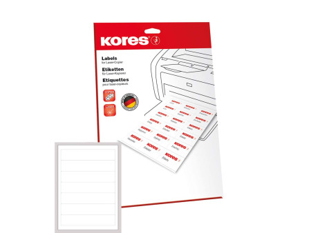 Kores Etiquette pour dos de classeurs, 192 x 38 mm, blanc