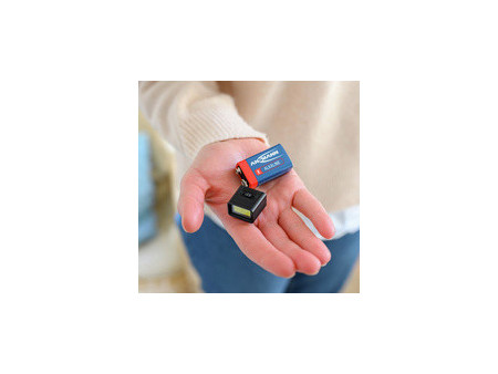 ANSMANN Mini lampe LED ACTION avec pile 9V, noir