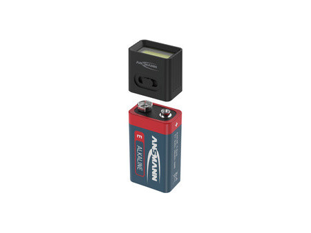 ANSMANN Mini lampe LED ACTION avec pile 9V, noir