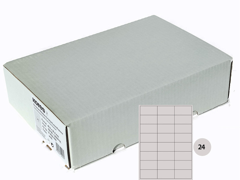 Kores Etiquette universelle, 70 x 37 mm, blanc