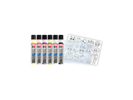 Marabu Kit Window Color fun & fancy 'Sweeties', 6x 80 ml