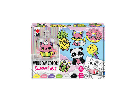 Marabu Kit Window Color fun & fancy 'Sweeties', 6x 80 ml
