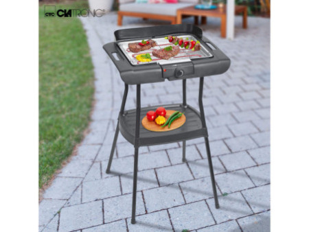 CLATRONIC Barbecue électrique sur pied BQS 3508, noir