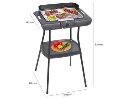 CLATRONIC Barbecue électrique sur pied BQS 3508, noir