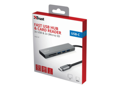 TRUST Hub USB-C HALYX 5 ports 3 USB 1 SD
