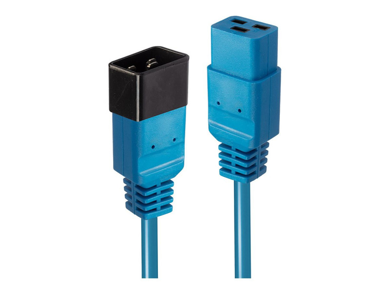 LINDY 1m IEC C19 to C20 Cable Blue