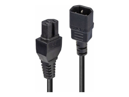 LINDY 2m IEC C14 to IEC C15 Ext Cable