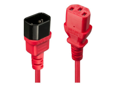 LINDY 1m IEC Extension Lead Red