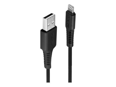LINDY 0.5m USB to Lightning Cable black