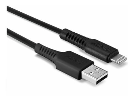 LINDY 0.5m USB to Lightning Cable black