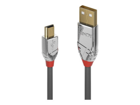 LINDY 1m USB 2.0 A/Mini-B Cable Cromo