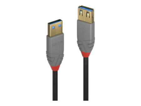 LINDY 3m USB 3.0 A m/f Cable Anthra
