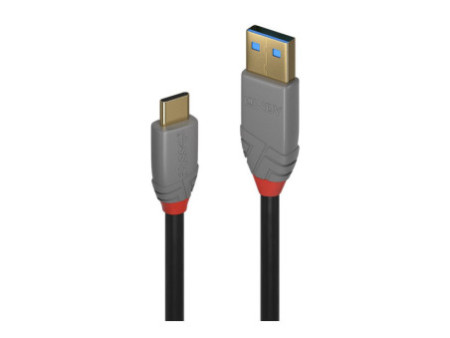 LINDY Câble USB 3.1 type C A 5A Anthra
