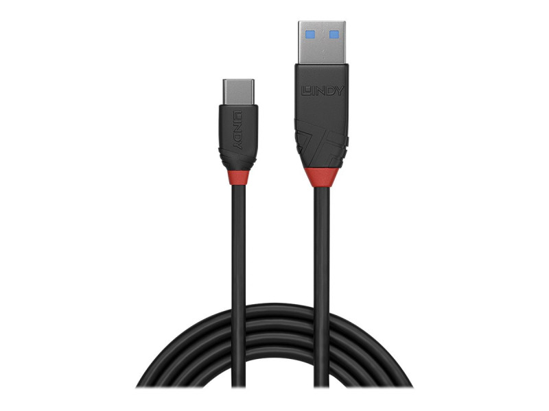 LINDY 0.5m USB 3.1 C/A Cable 3A Black
