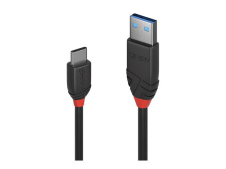 LINDY 0.5m USB 3.1 C/A Cable 3A Black